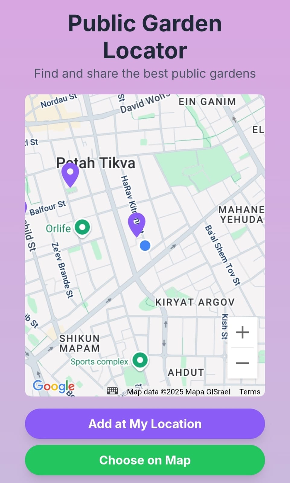 Public Garden Locator Project